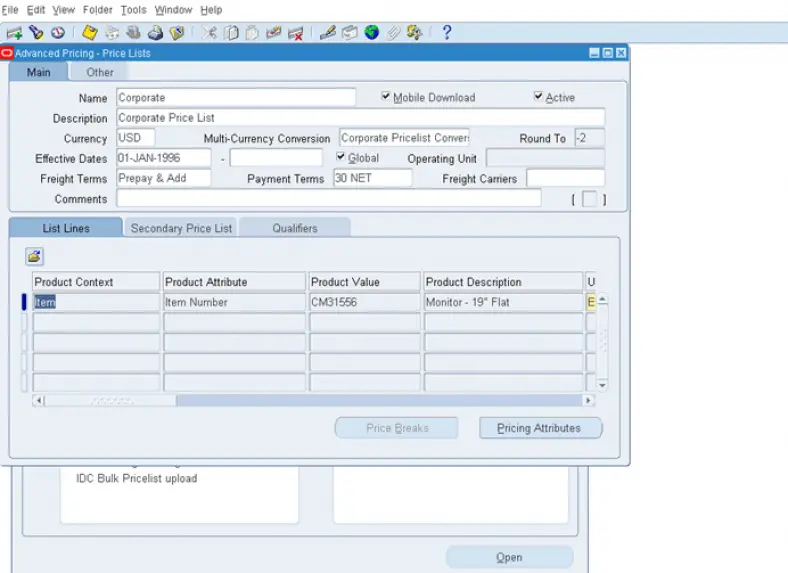 Bulk Price List Upload in Oracle EBS | Cloud Technologies Blog