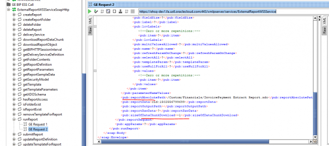 image 2 BI Publisher web service run report example 1