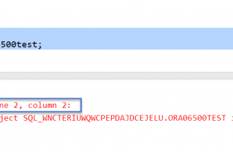 Ora-06550 error pl sql