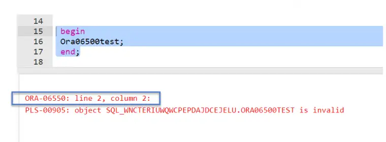 image 3 ORA-06550 PL SQL Error in Oracle 3