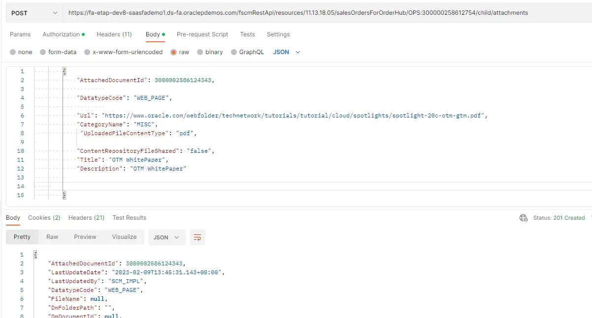image 1 dd attachment to a Sales Order in oracle using Rest Api 2