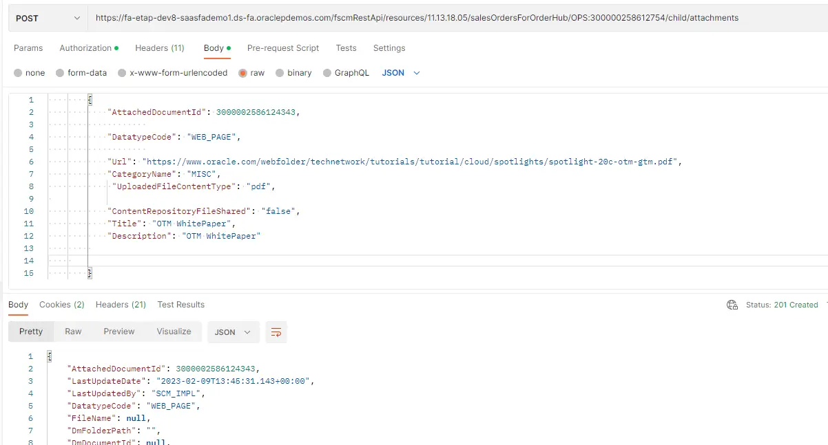 image 1 dd attachment to a Sales Order in oracle using Rest Api 3