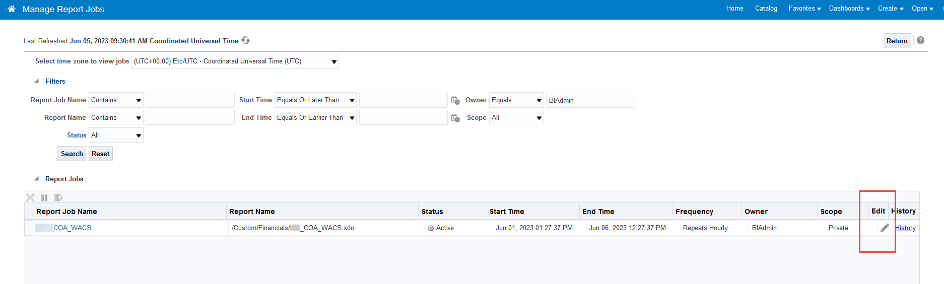 image 1 How to Edit a Scheduled Report job in Oracle Fusion 3