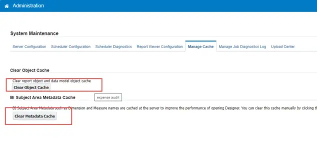 image 5 clear cache in Oracle Fusion Bi Publisher 4