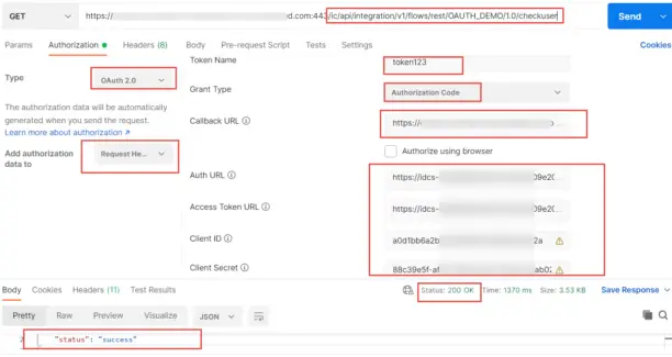 OAuth Authentication in OIC Oracle Integration Cloud
