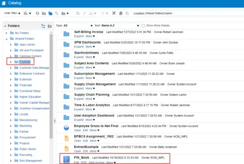 Oracle Cloud PaaS SaaS Fusion EBS Security 9 Adding Dashboards BIP Reports to Briefing Books
