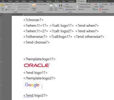 Oracle Cloud PaaS SaaS Fusion EBS Security 8 Dynamic Conditional Logos in BI Publisher RTF template
